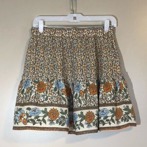 Floral Ruffle Summer Skirt